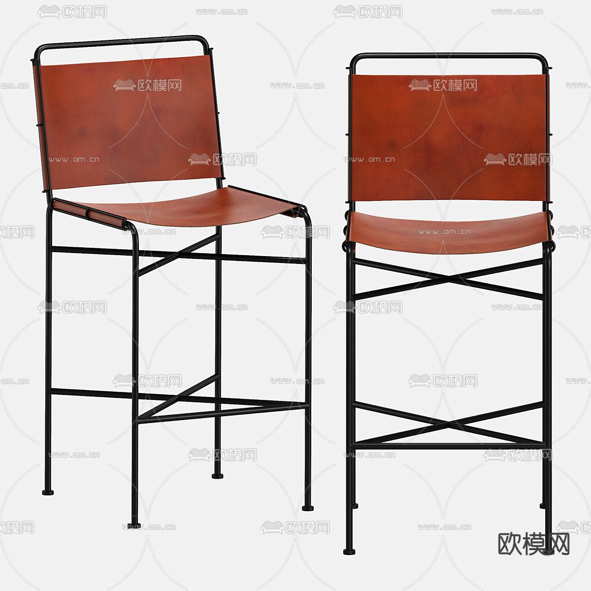 工业风吧椅su模型