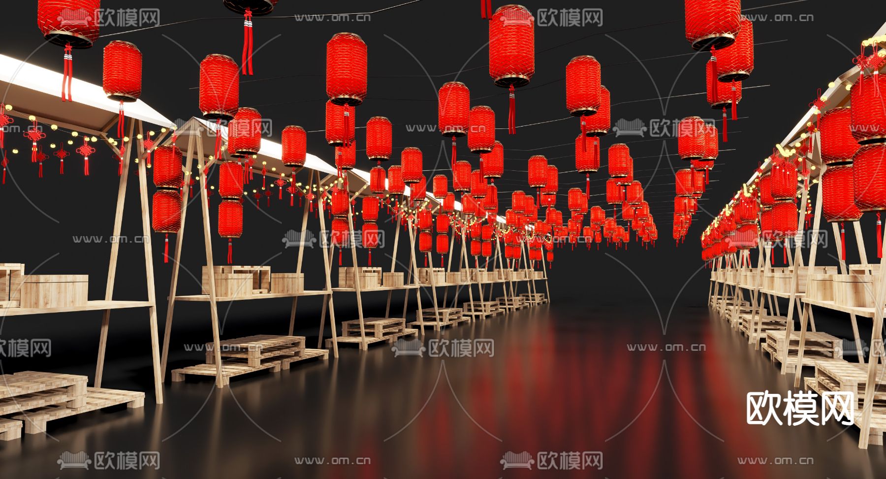 商场 新年美陈3D模型下载（渲染图4）