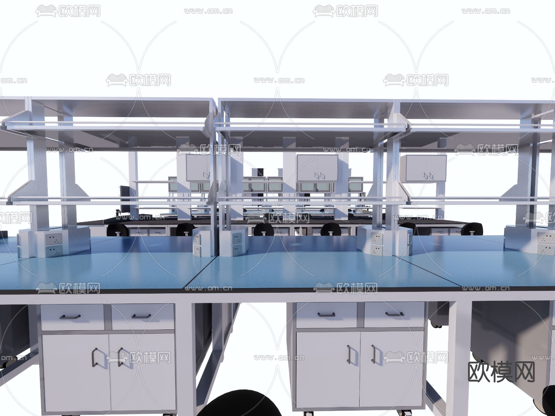 实验室中央台 中央操作台su模型下载（渲染图5）