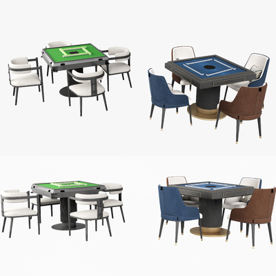  麻将桌 棋牌桌su模型 