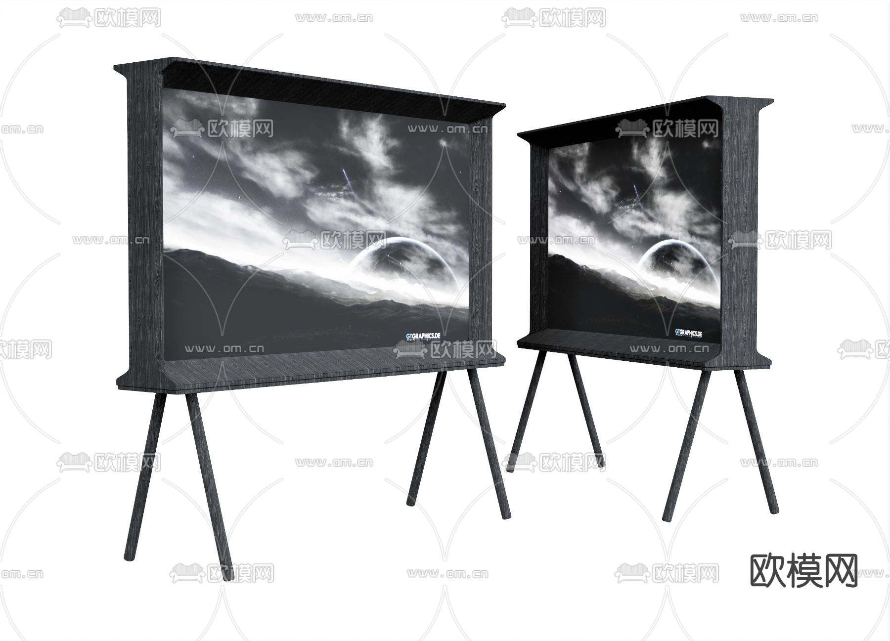 电视机托架su模型下载（渲染图1）