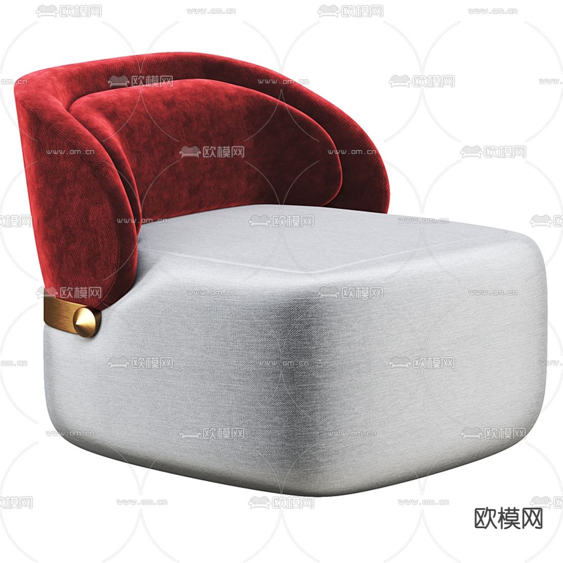 现代单人沙发3d模型下载