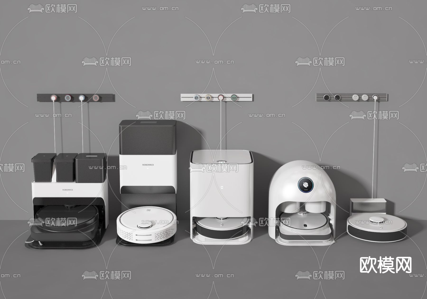 扫地机器人 扫拖机3d模型