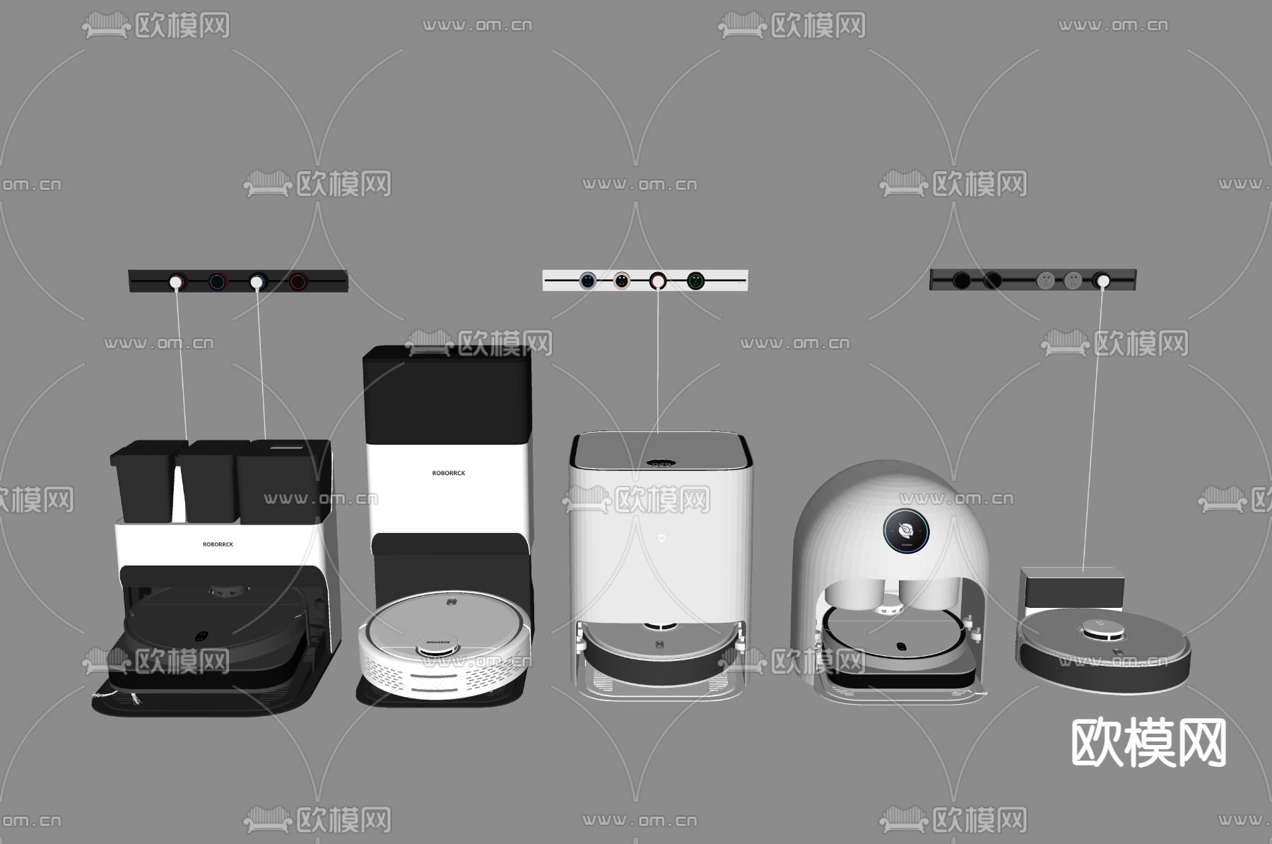扫地机器人su模型下载（渲染图2）