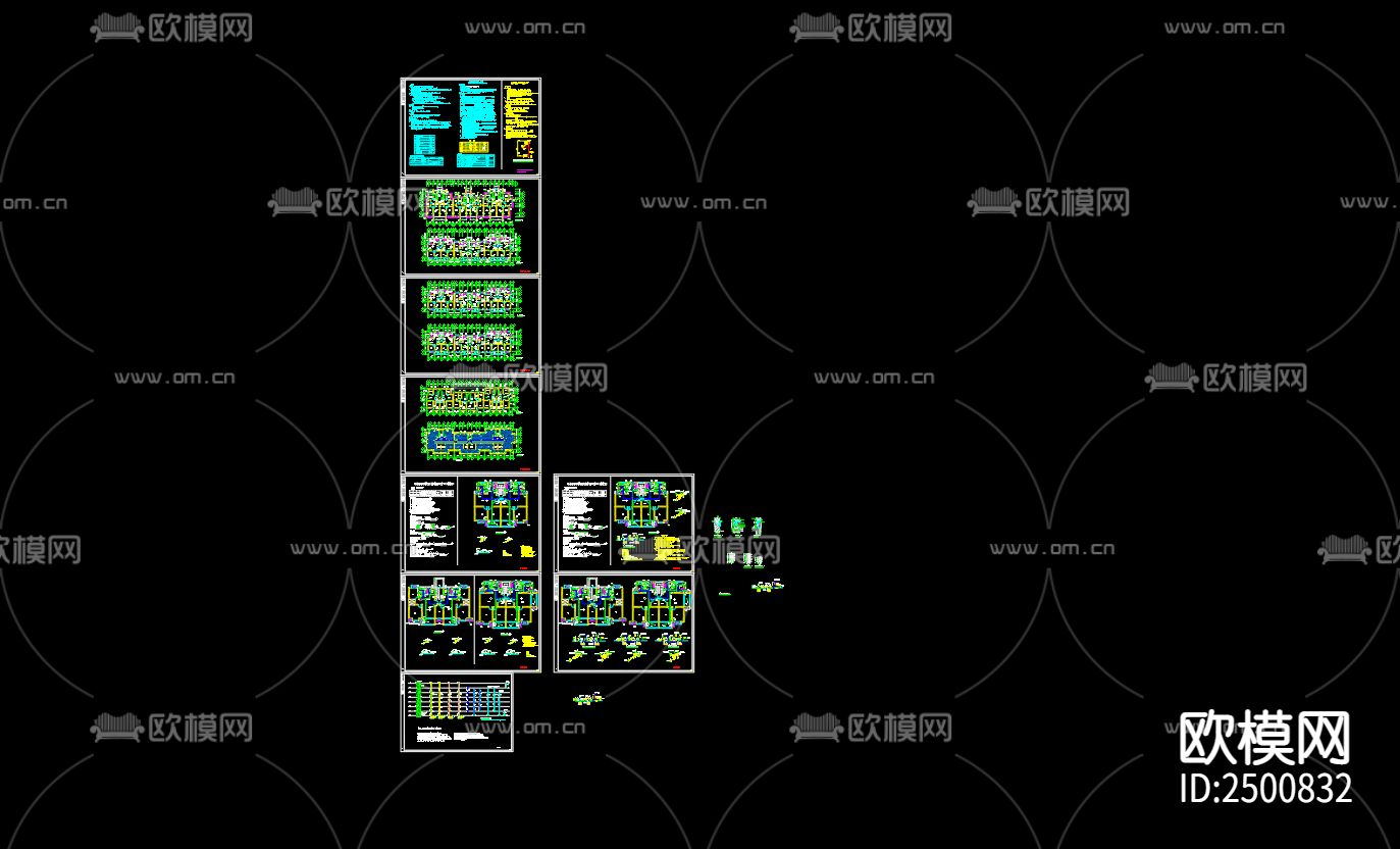 界集镇金色界城33号楼给排水CAD施工图下载（渲染图2）