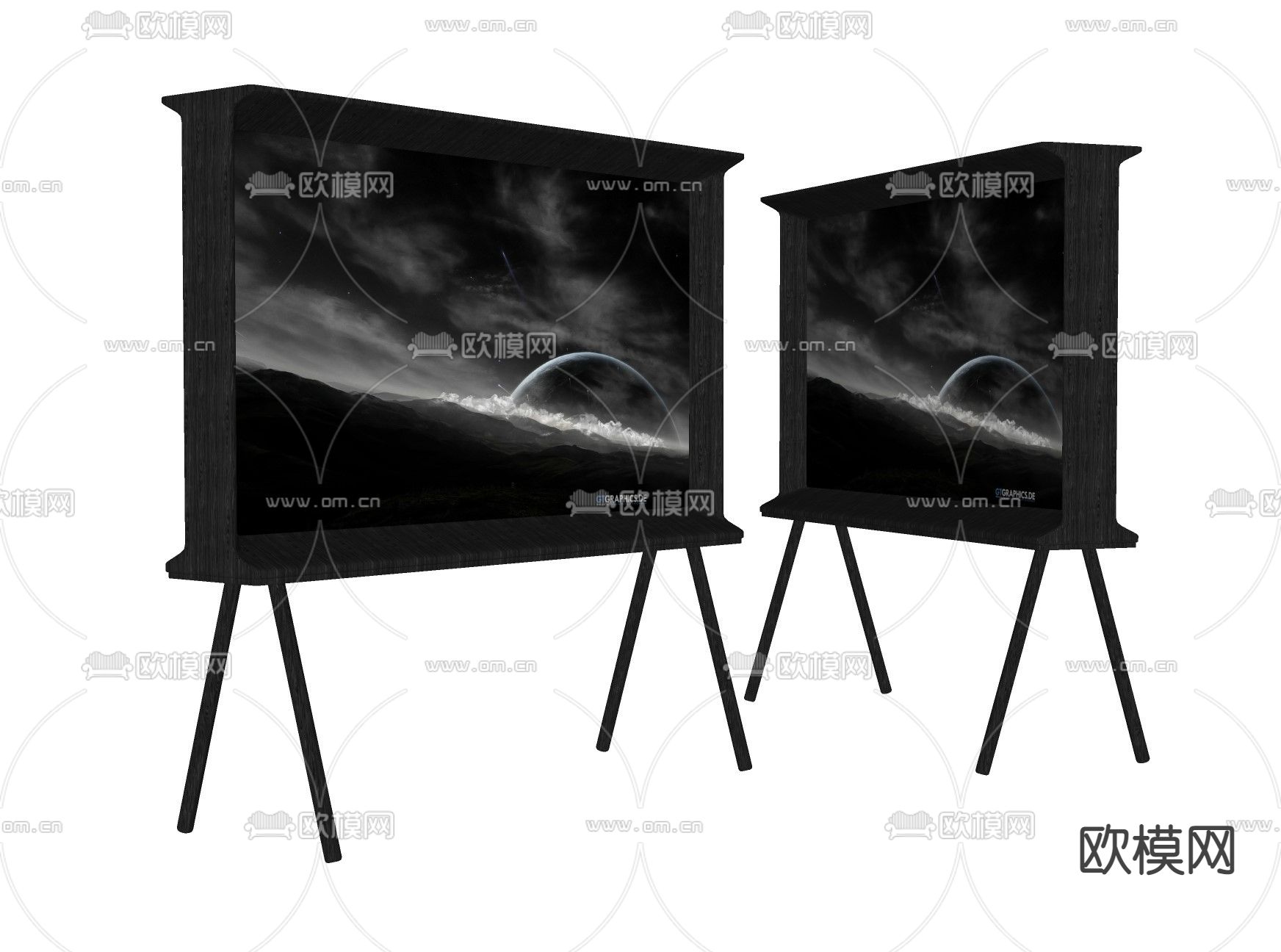 电视机托架su模型下载（渲染图2）