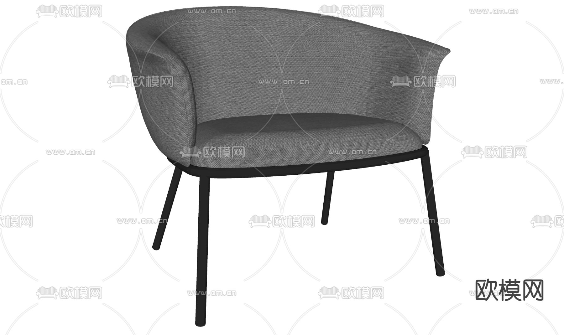 现代单椅su模型