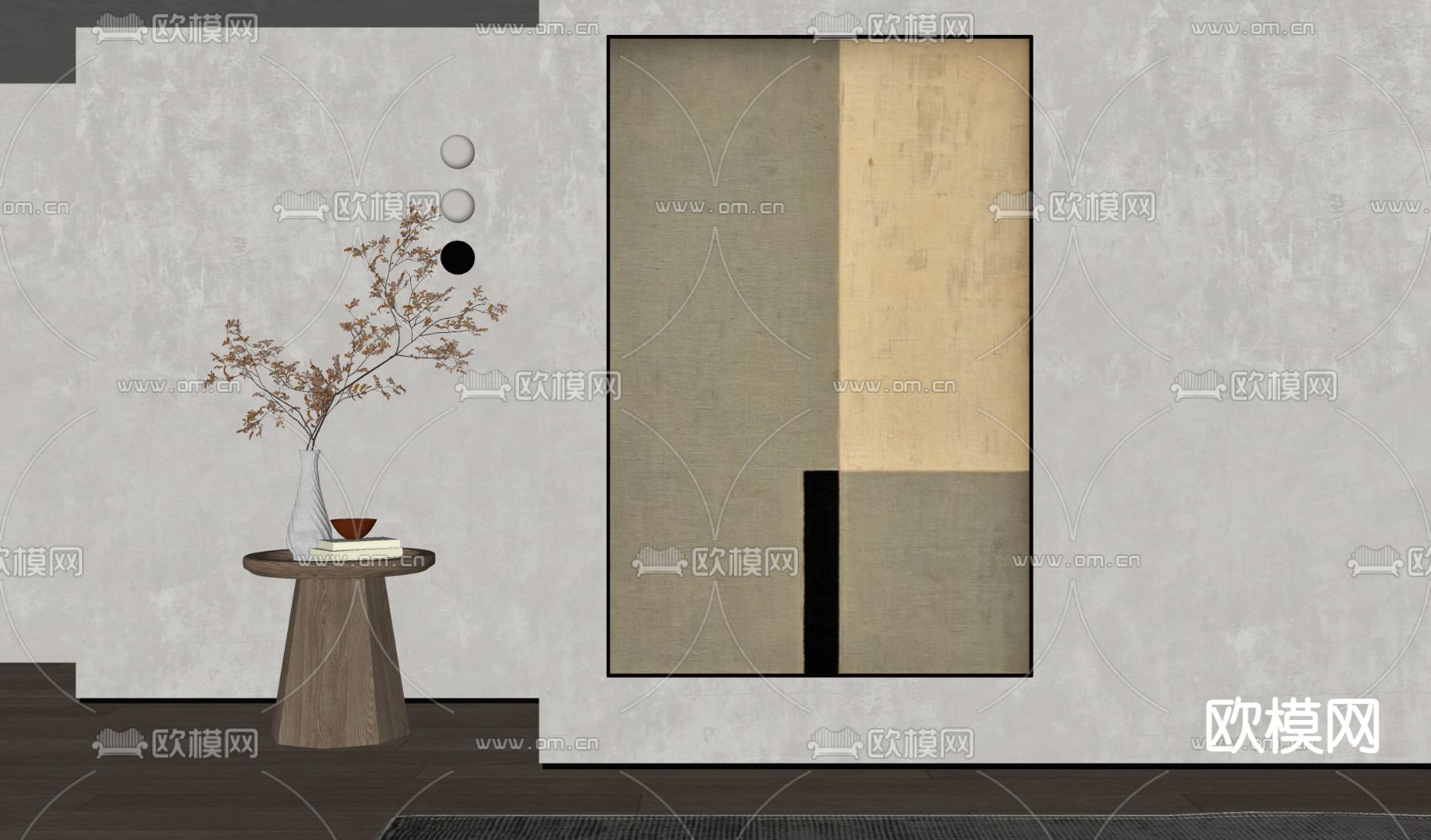 现代装饰画su模型