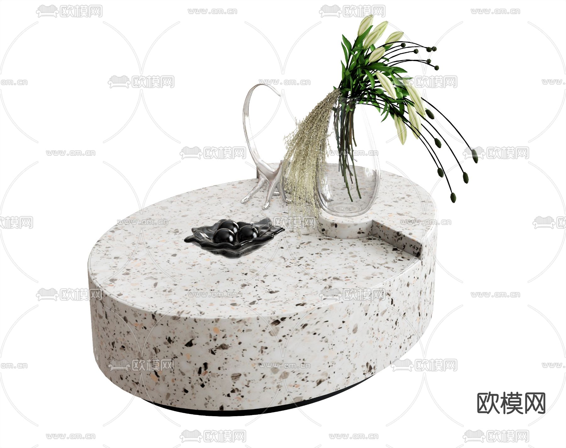 现代茶几su模型下载（渲染图1）