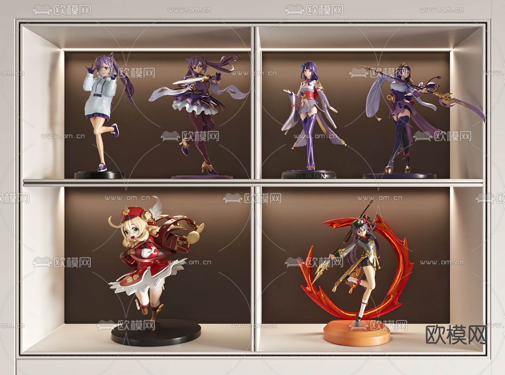 卡通人物手办 潮玩3d模型下载