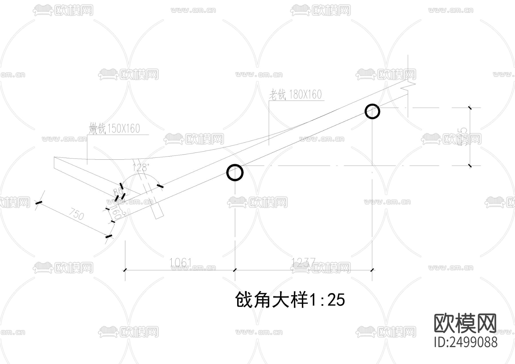 歇山方亭节点大样下载（渲染图8）