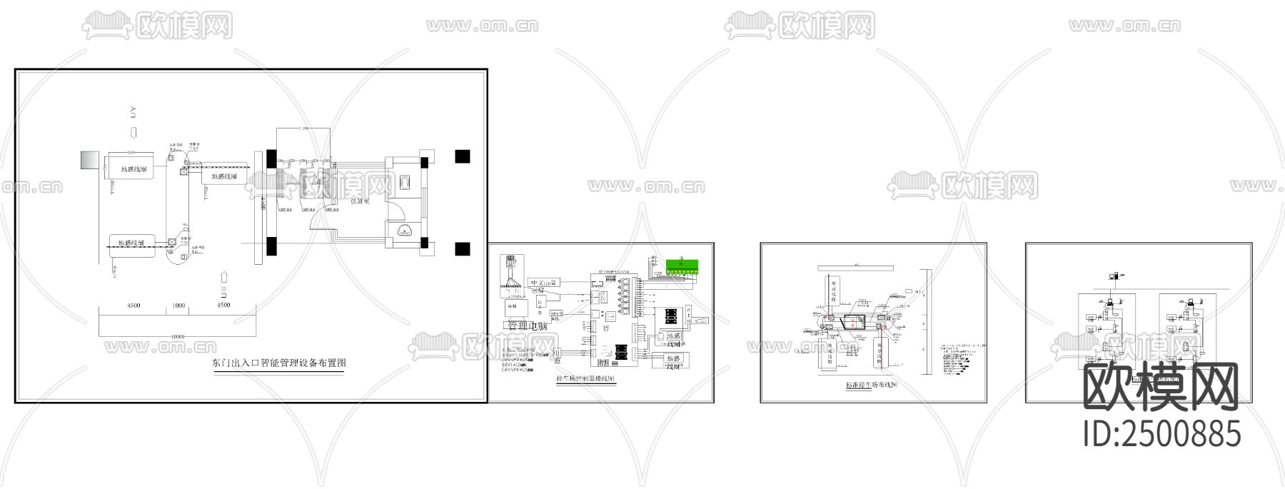 出入口CAD施工图下载（渲染图2）