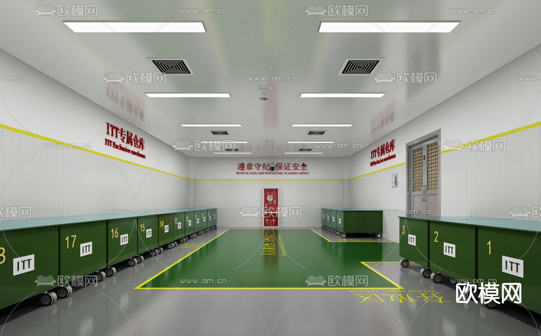 工厂仓库3d模型下载（渲染图2）