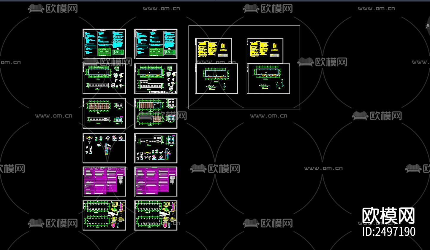 瑶沟乡付圩村土地股份合作社厂房一给排水cad施工图下载（渲染图2）