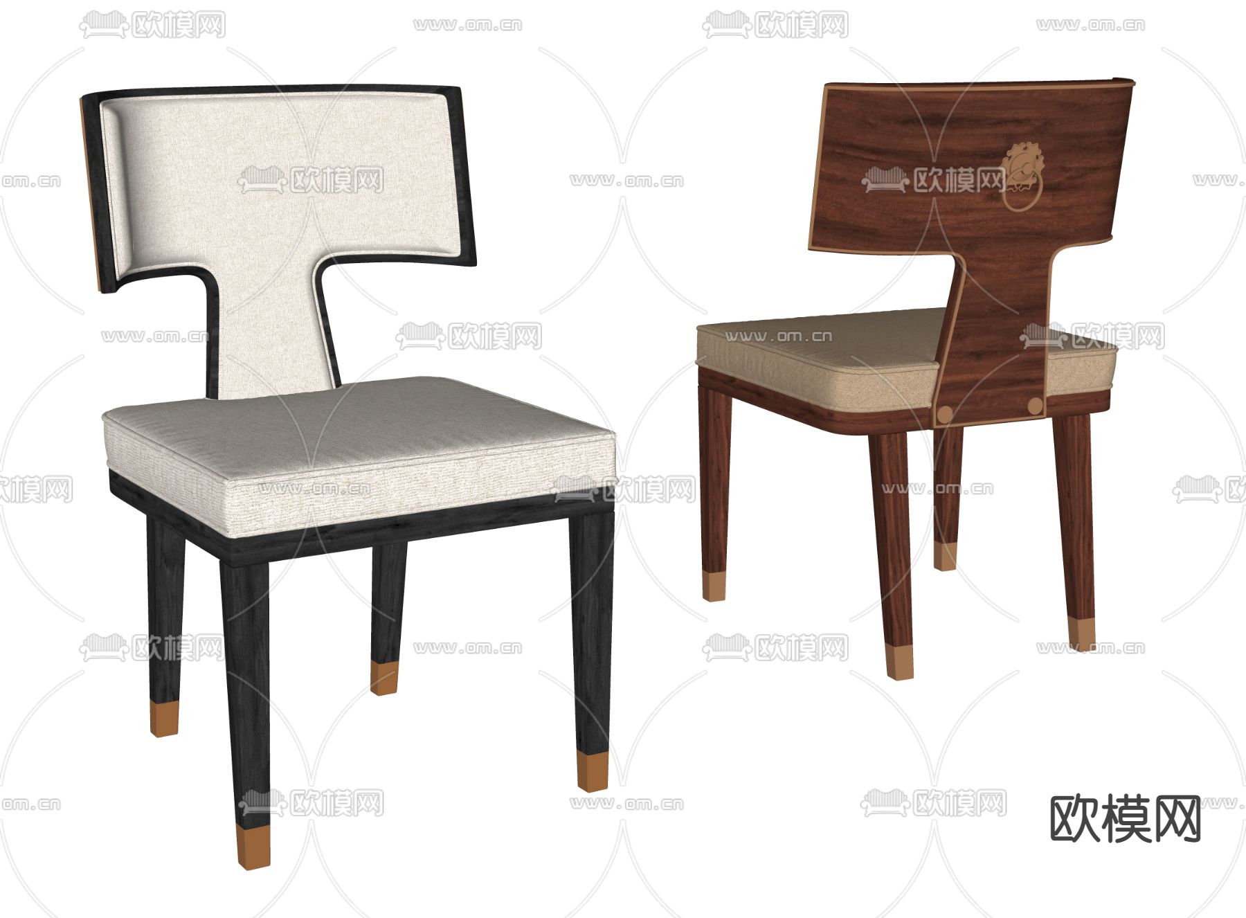 新中式餐椅 单椅 椅子su模型下载（渲染图2）