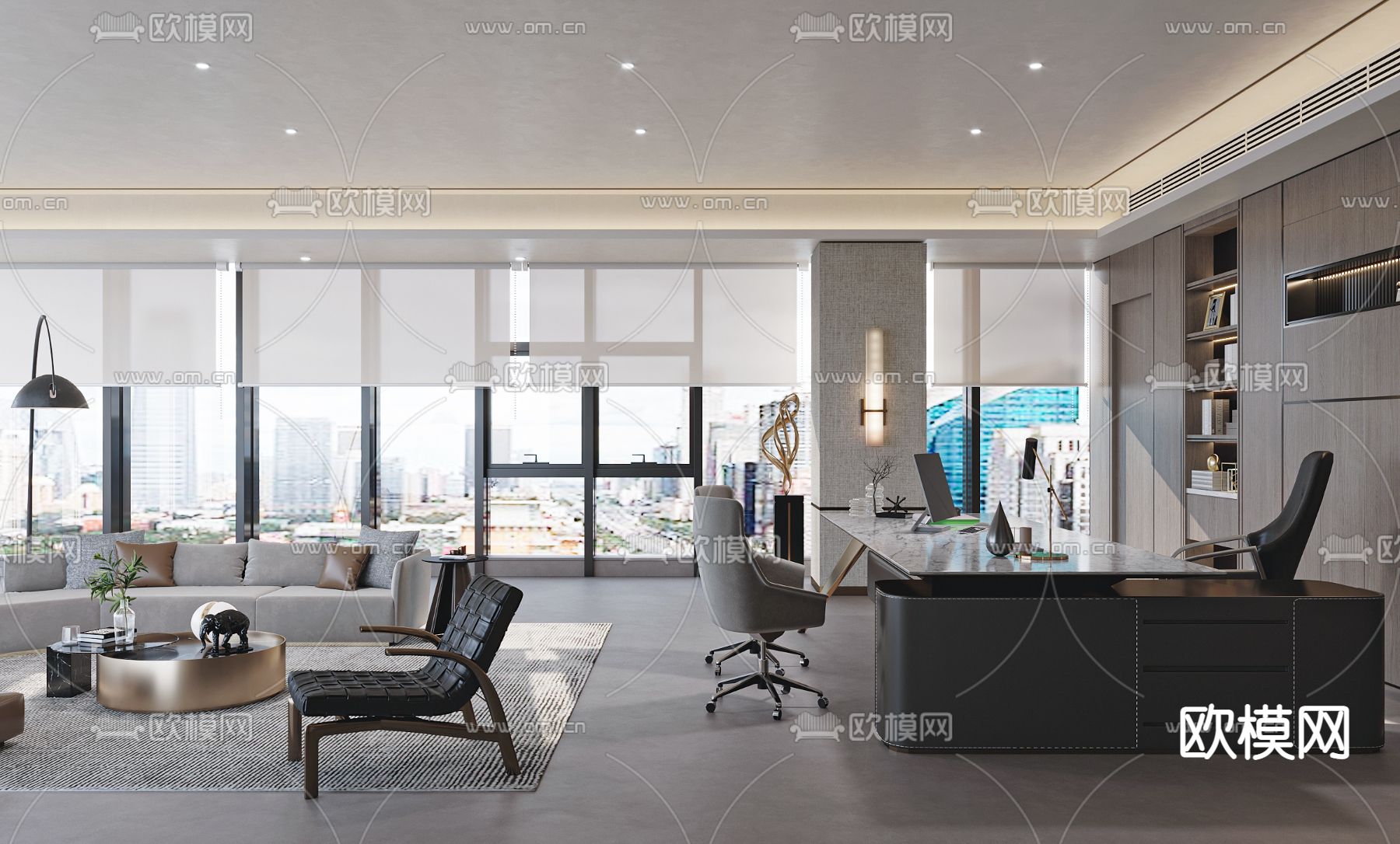 总经理室 董事长室3d模型下载