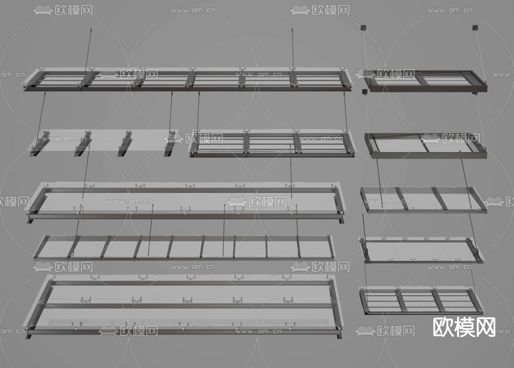 玻璃棚雨棚su模型下载（渲染图1）