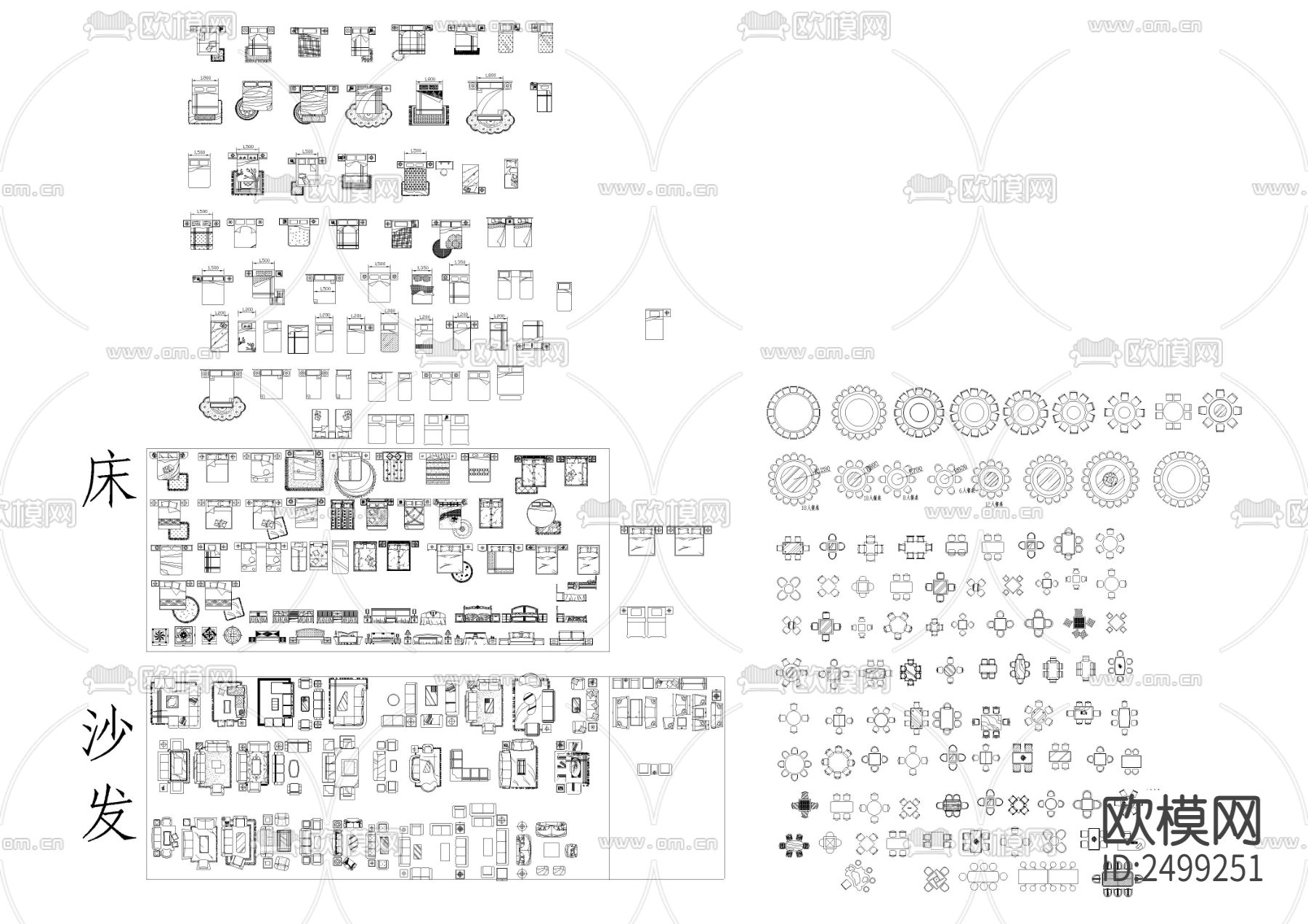 室内平面cad图库下载（渲染图1）