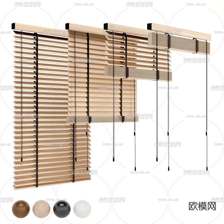 百叶帘 折叠帘 拉帘3d模型下载_ID13009629_3dmax免费模型-欧模网