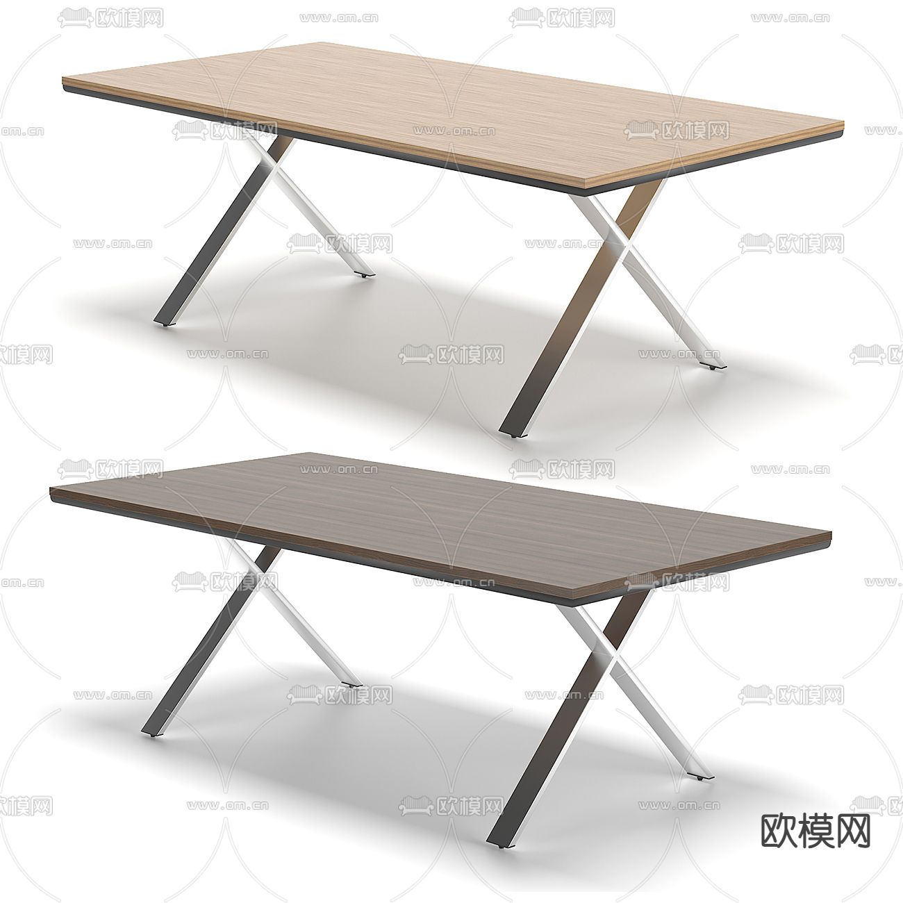 侘寂风实木餐桌su模型下载（渲染图1）