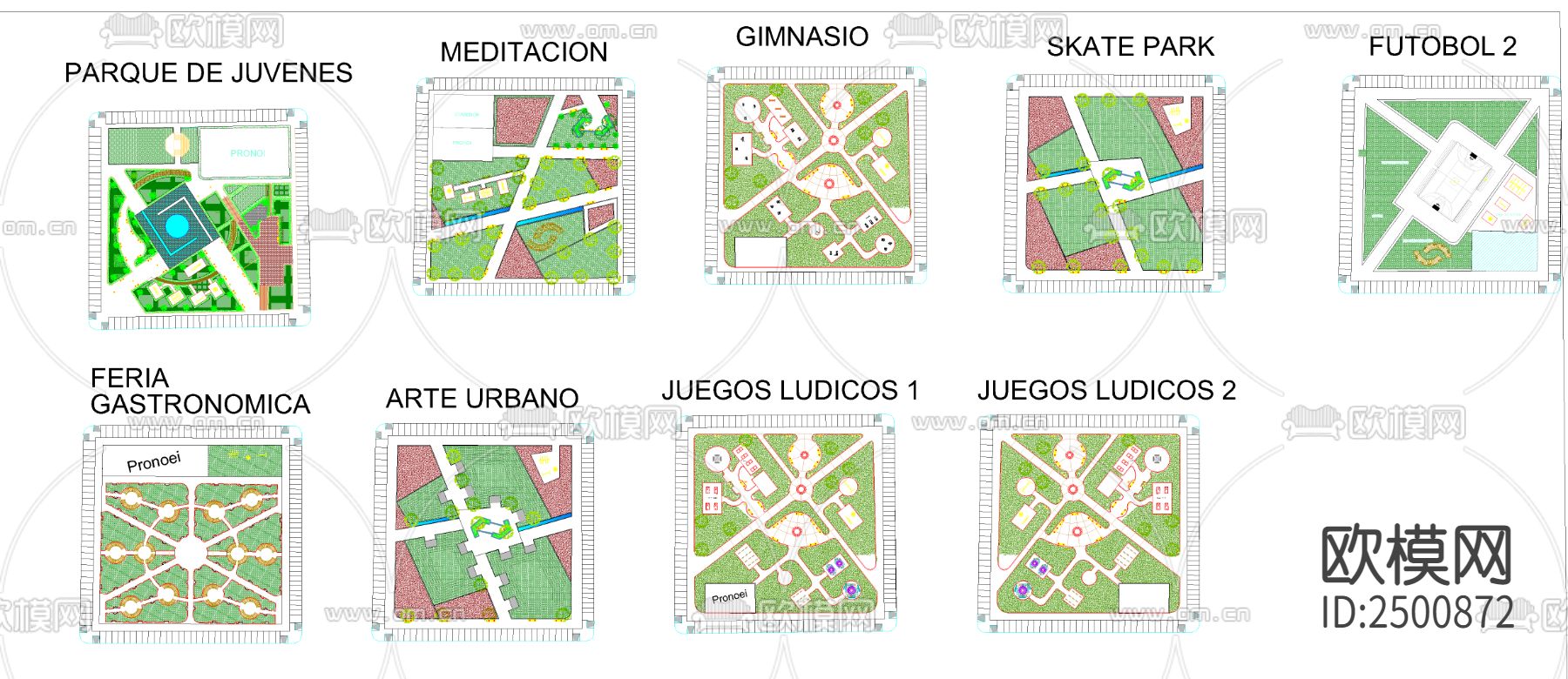 公园规划CAD施工图下载（渲染图6）