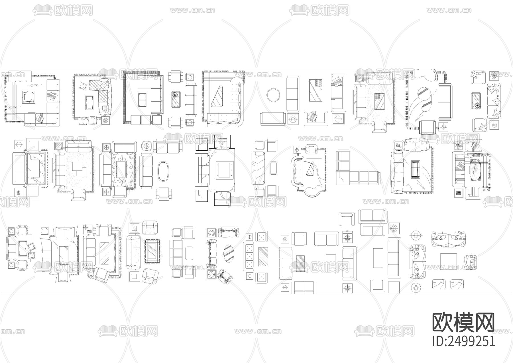 室内平面cad图库下载（渲染图4）