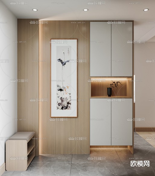 北欧客厅 餐厅3d模型下载(渲染图6)