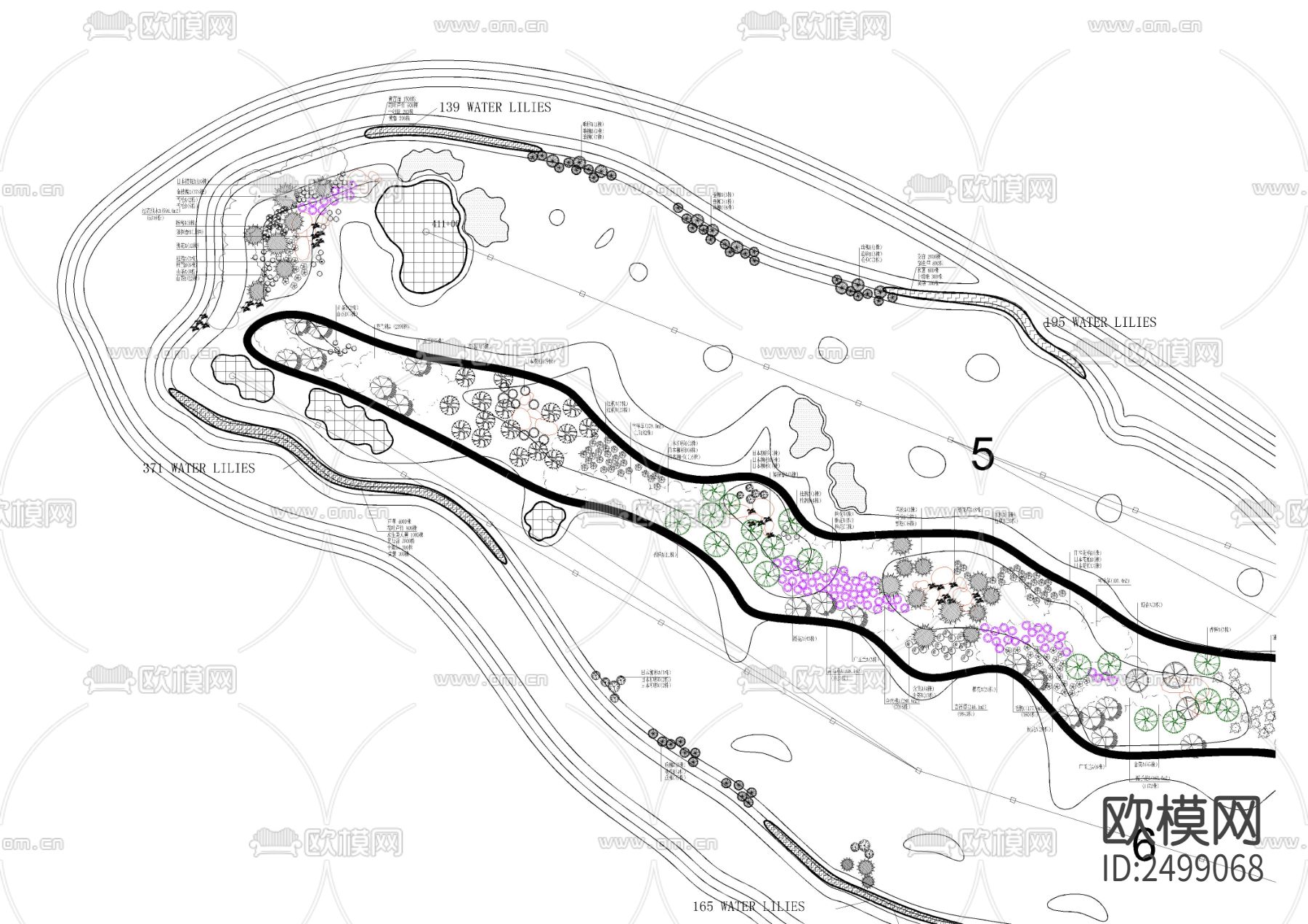 高尔夫球场CAD施工图下载（渲染图2）