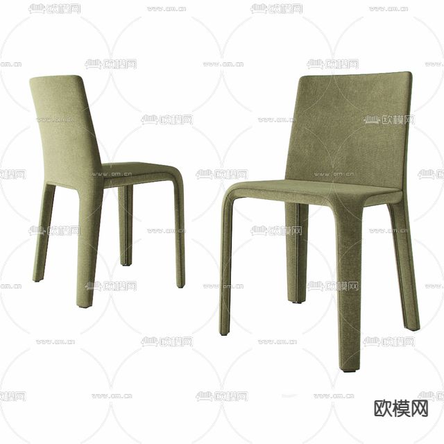 北欧简约布艺休闲椅免费3d模型下载