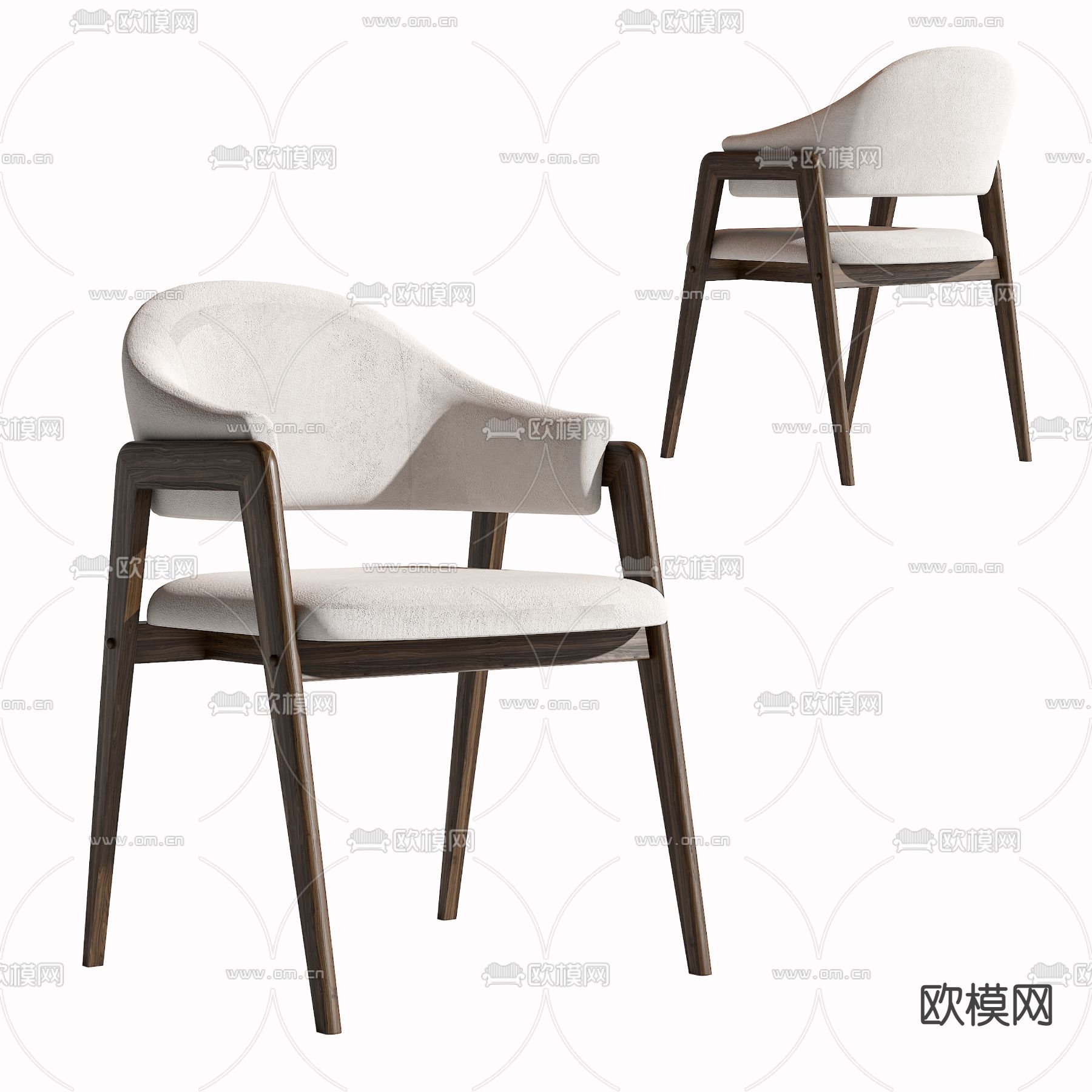 现代椅子 单椅 餐椅su模型