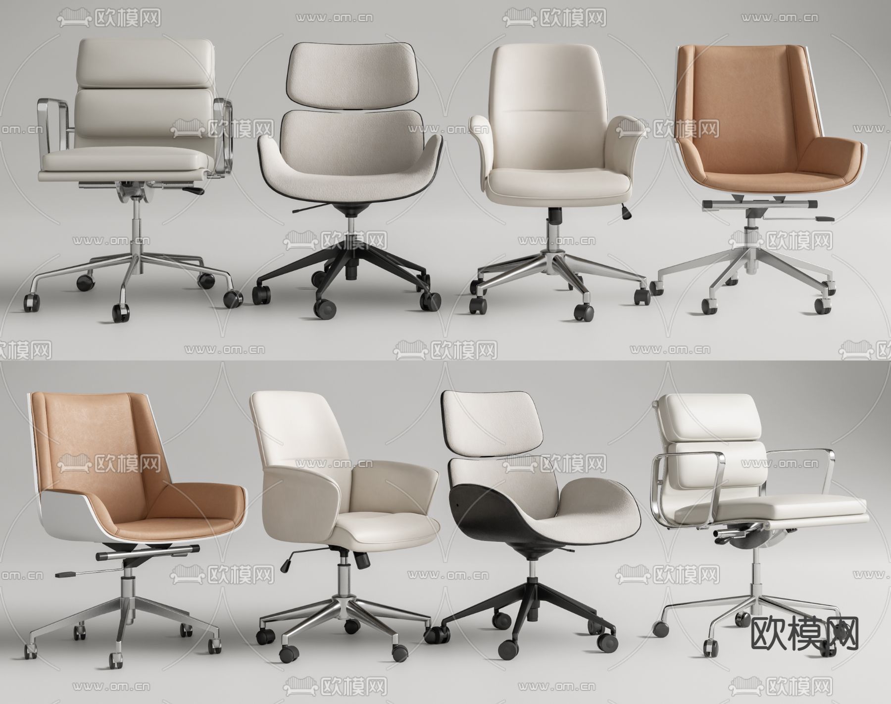 职员椅 办公椅su模型下载（渲染图1）