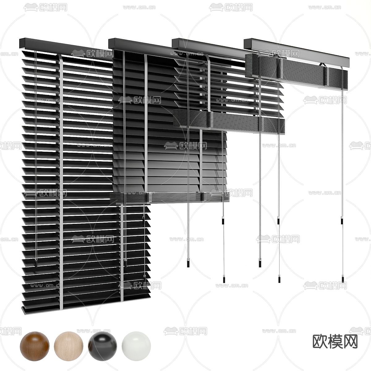 百叶帘 折叠帘 拉帘3d模型下载_ID13009629_3dmax免费模型-欧模网