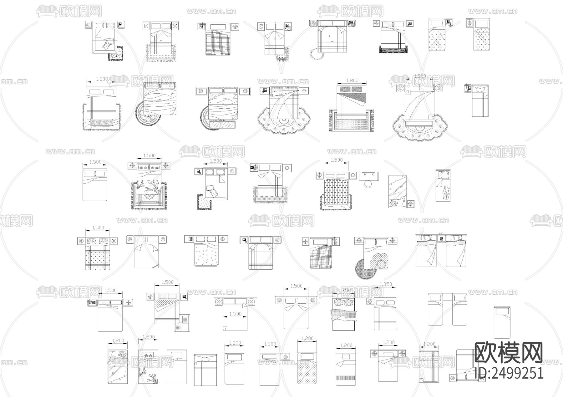 室内平面cad图库下载（渲染图2）