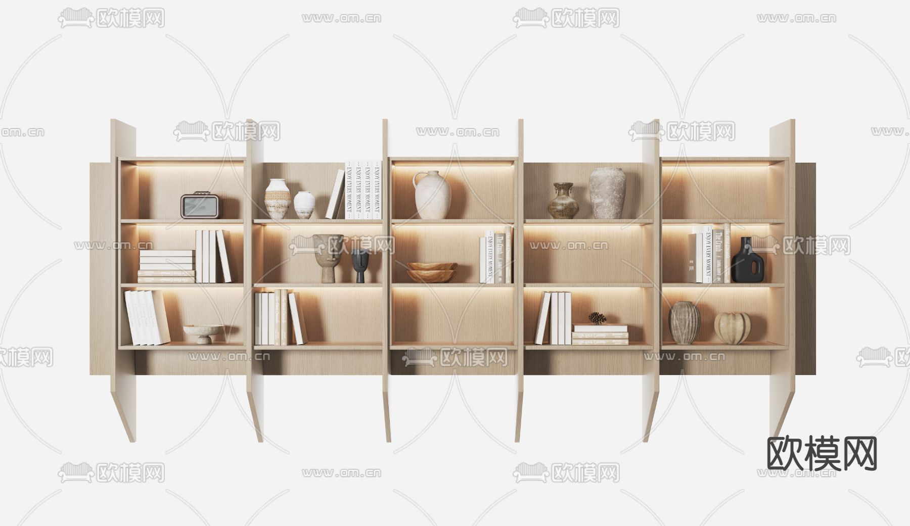 挂壁式装饰柜 储物柜 书柜3d模型下载