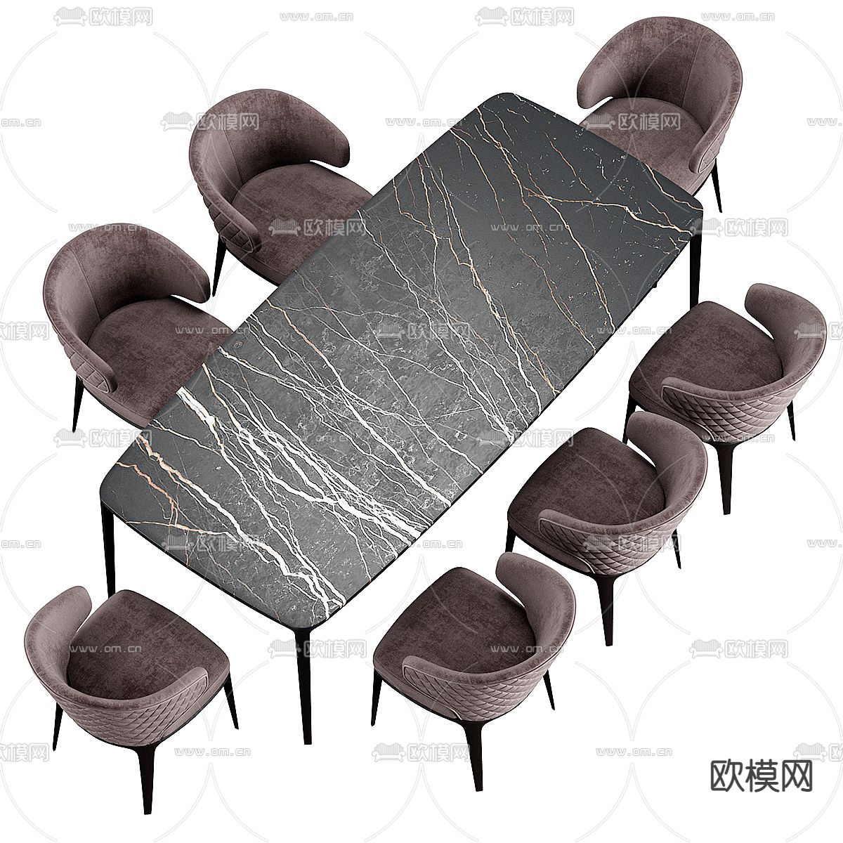 Poliform 餐桌椅3d模型下载（渲染图5）