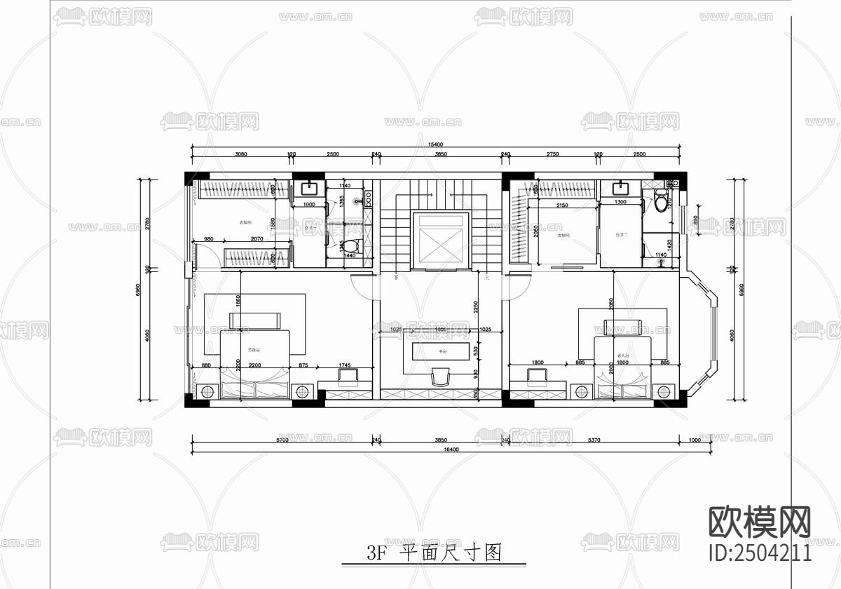 700㎡五层别墅室内CAD施工图下载（渲染图8）