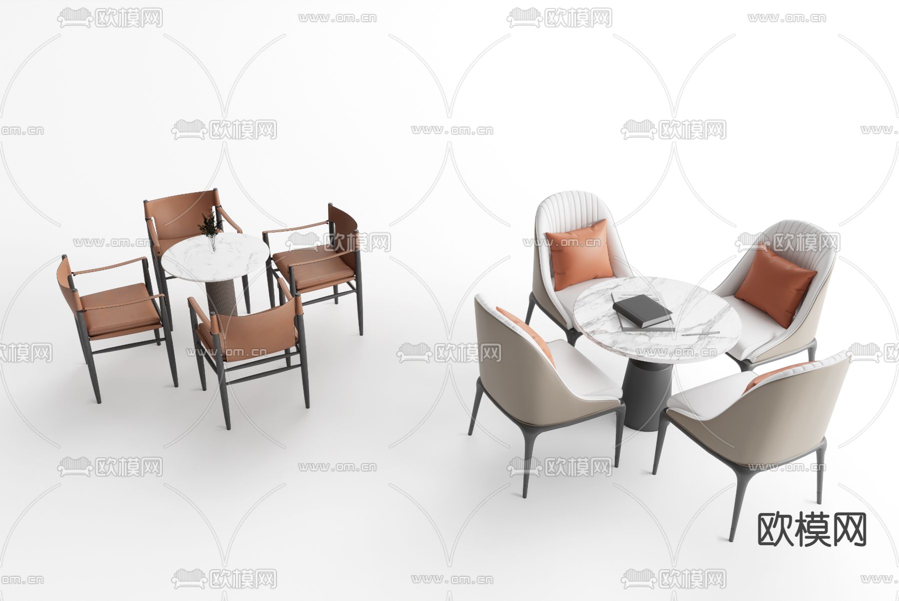 休闲桌椅 洽谈桌椅3d模型下载_ID13009907_3dmax免费模型-欧模网