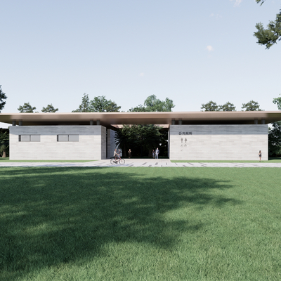  现代公共厕所su模型 