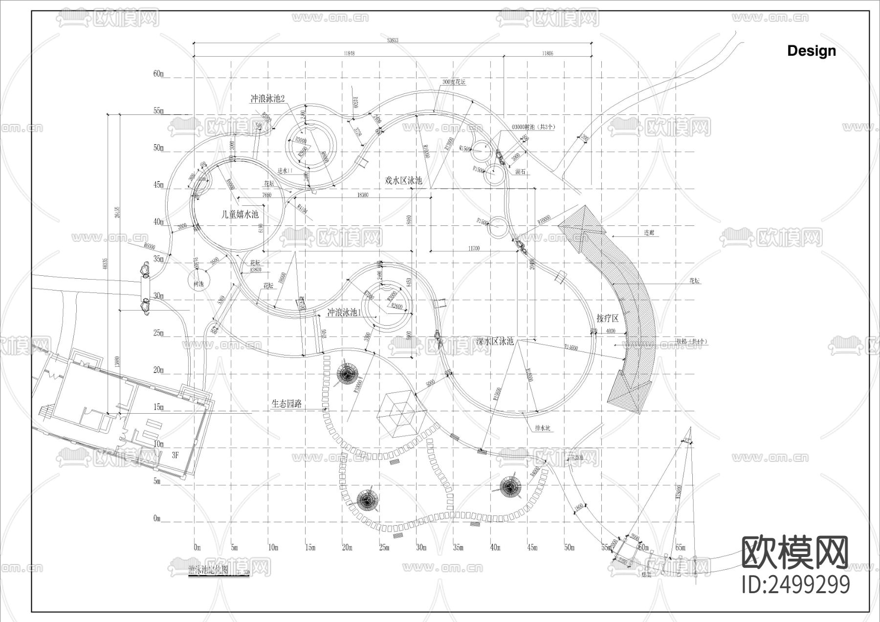 儿童成年游泳池CAD节点大样下载（渲染图2）