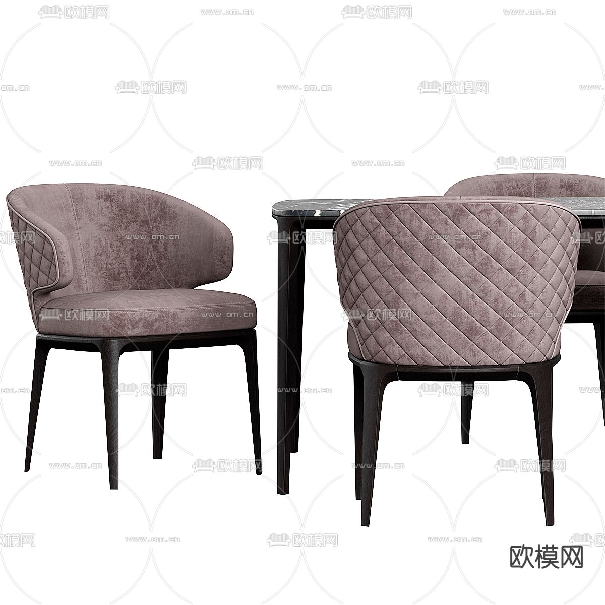 Poliform 餐桌椅3d模型下载（渲染图4）