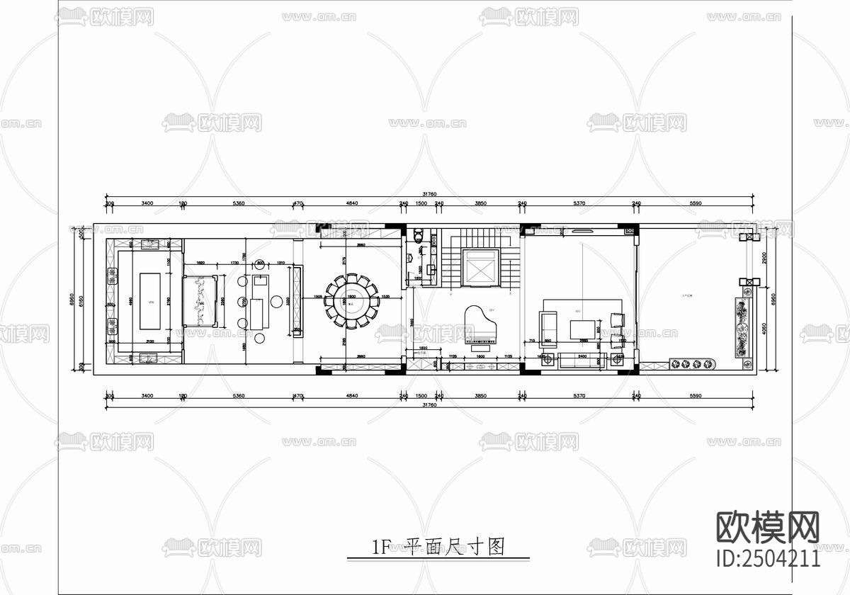 700㎡五层别墅室内CAD施工图下载（渲染图5）