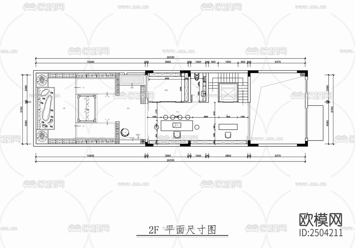 700㎡五层别墅室内CAD施工图下载（渲染图6）