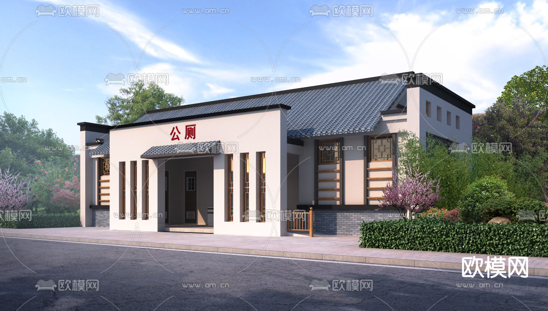 城市公厕外观3d模型下载