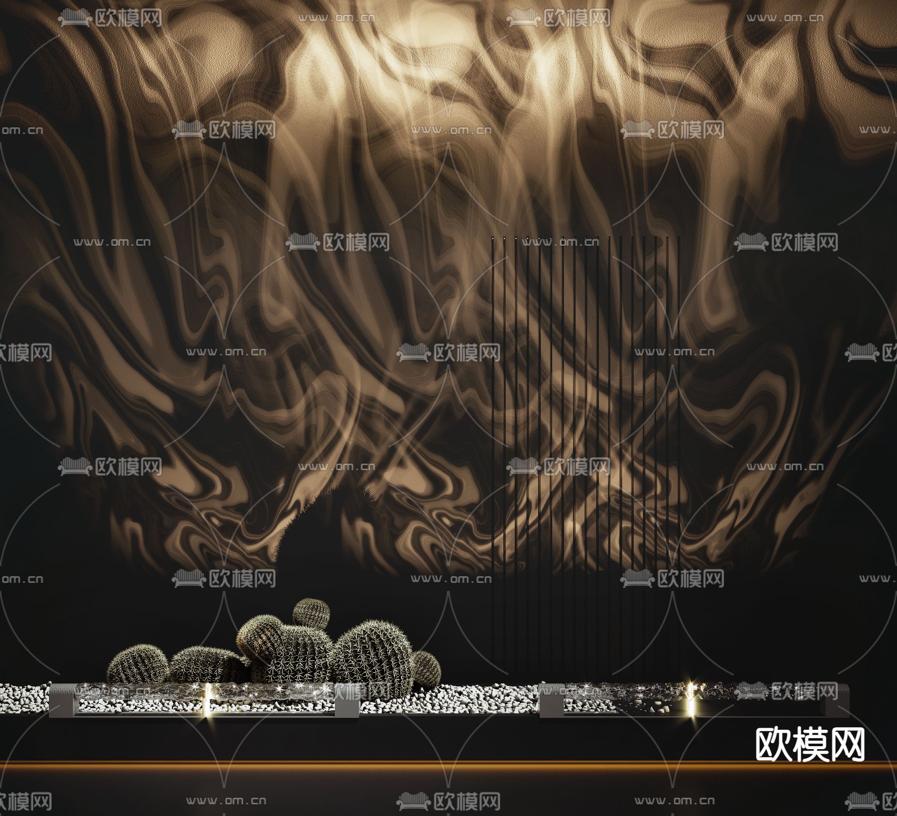 水波纹洗墙灯 氛围灯3d模型下载