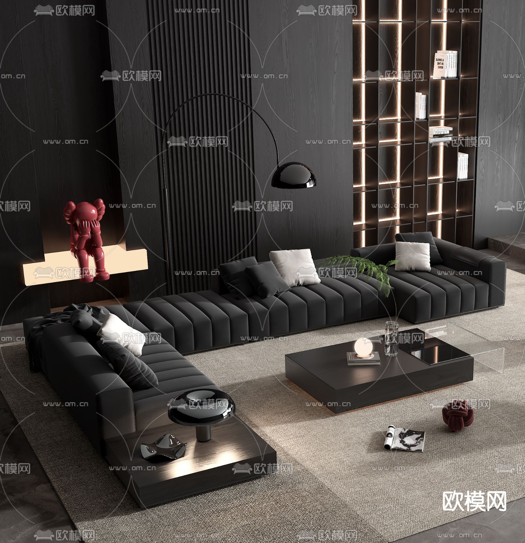 Minotti 组合沙发3d模型下载（渲染图2）