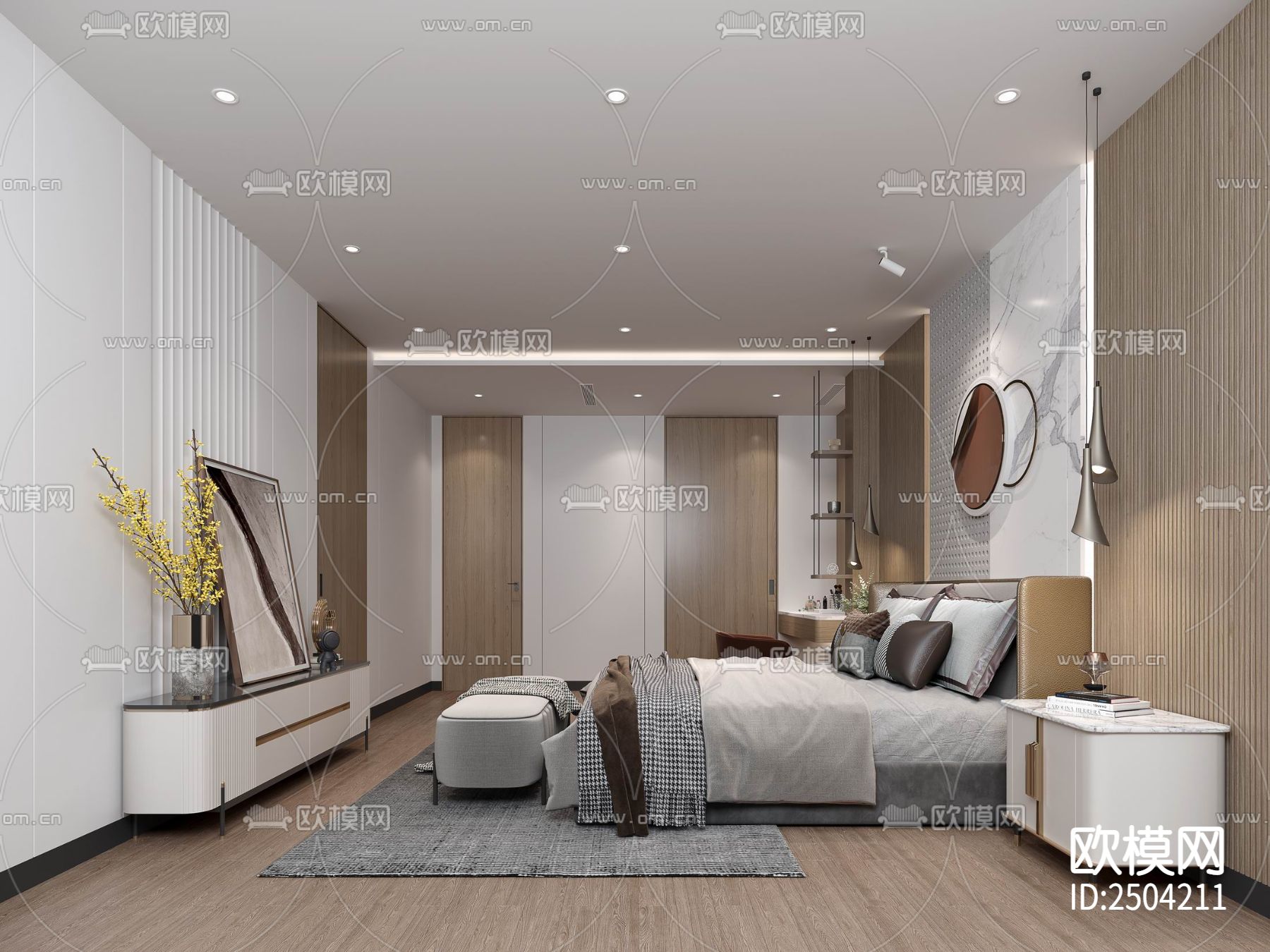 700㎡五层别墅室内CAD施工图下载（渲染图7）