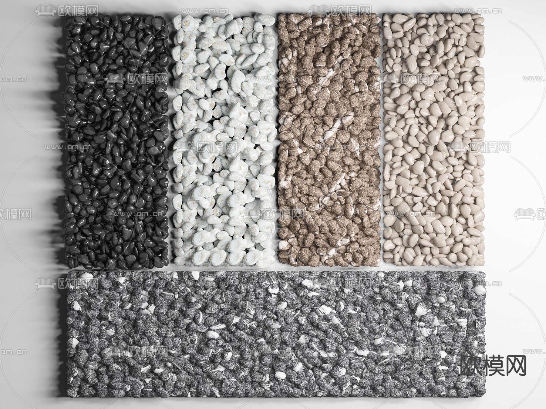 石头 鹅卵石3d模型下载