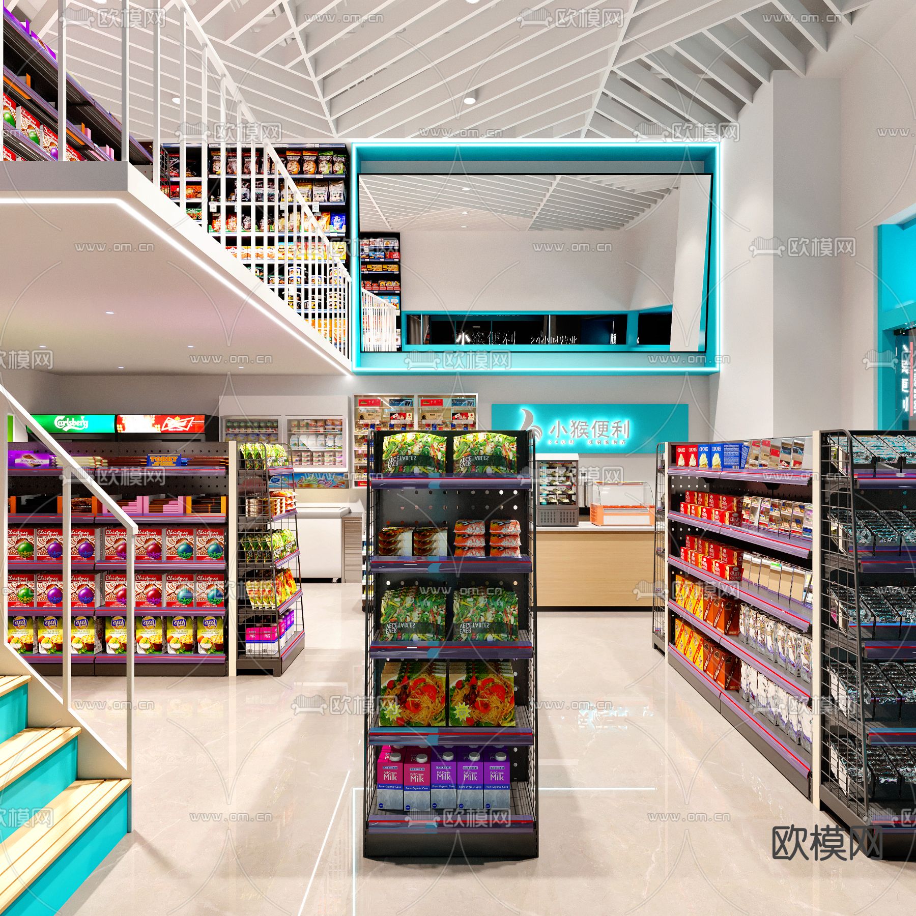 便利店 零食商店3d模型下载（渲染图2）