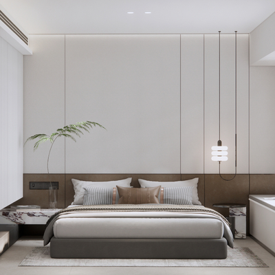 现代卧室su模型