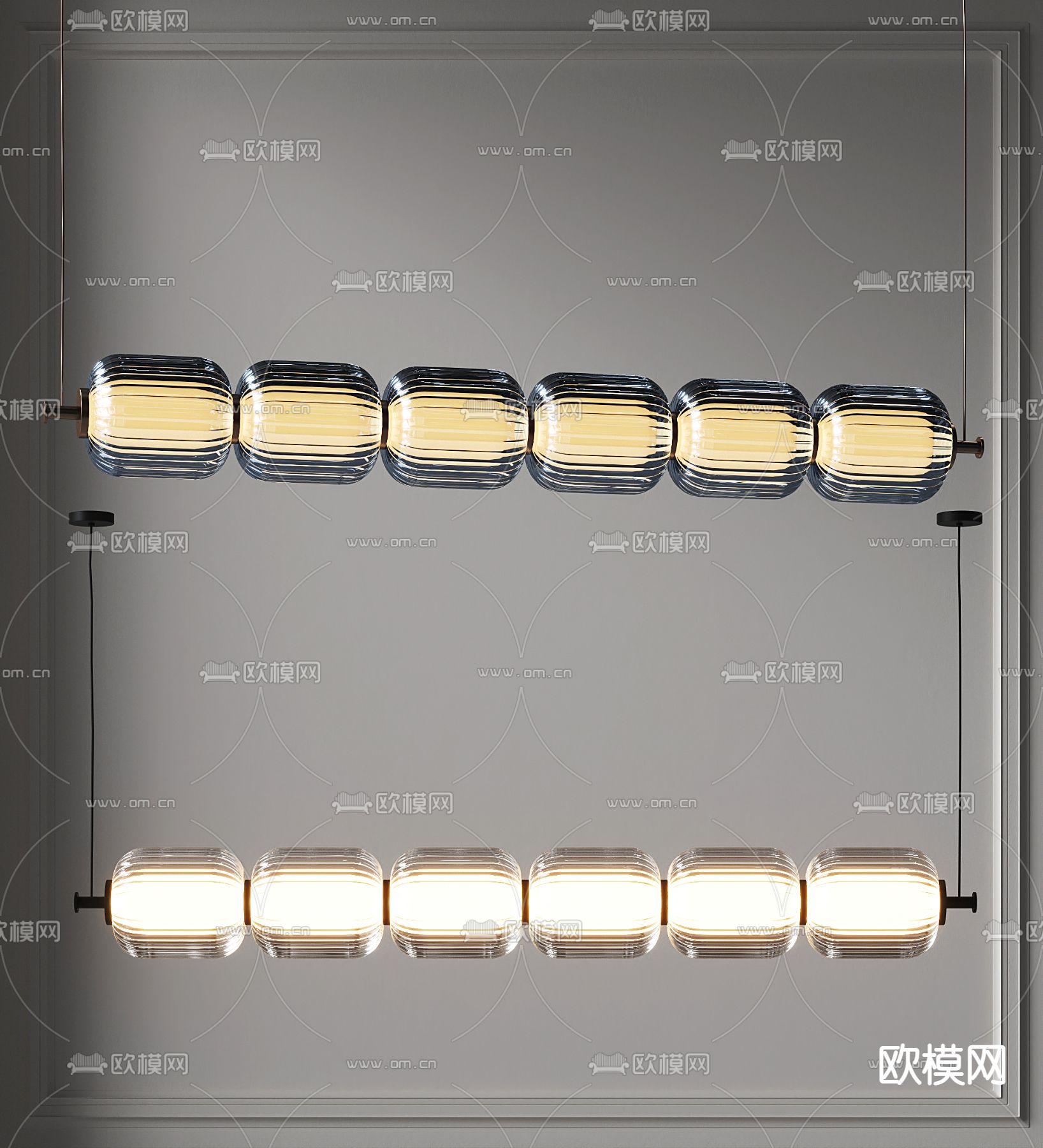 珠串吊灯 餐厅吊灯3d模型下载_ID13011977_3dmax免费模型-欧模网